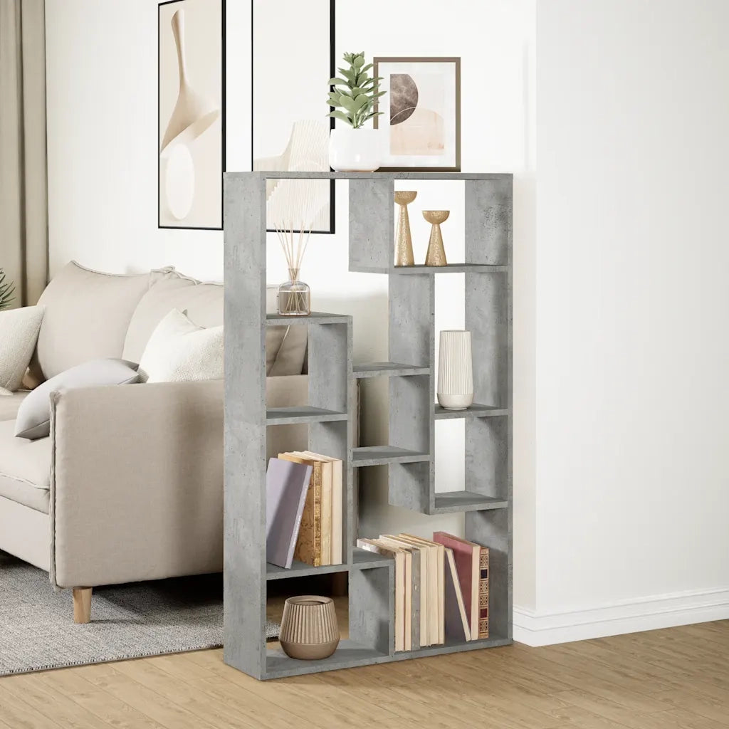 Libreria Grigio Cemento 72x20x120,5 cm in Truciolato 858159