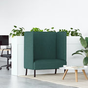 Divano alto Verde Scuro 109x56x121 cm Tessuto