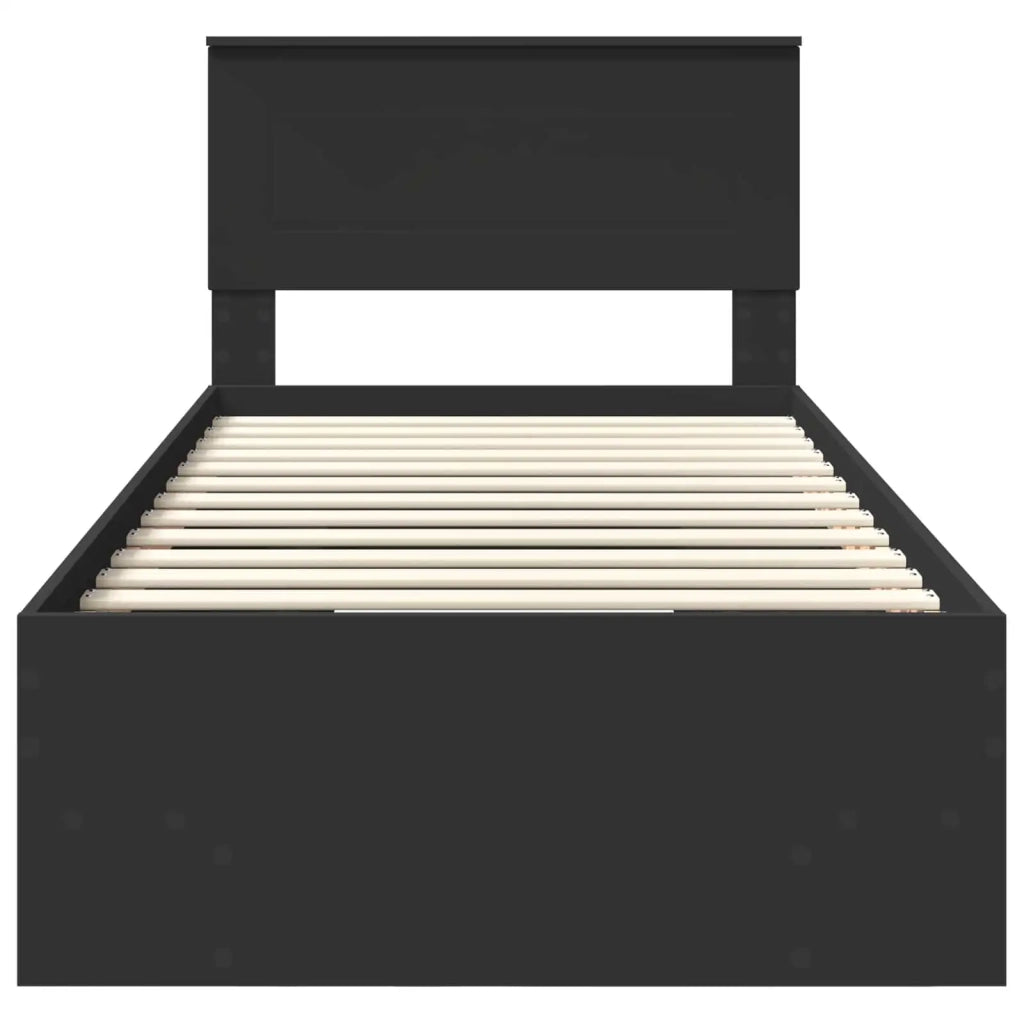Struttura del letto Nero 90 x 200 cm Legno multistrato