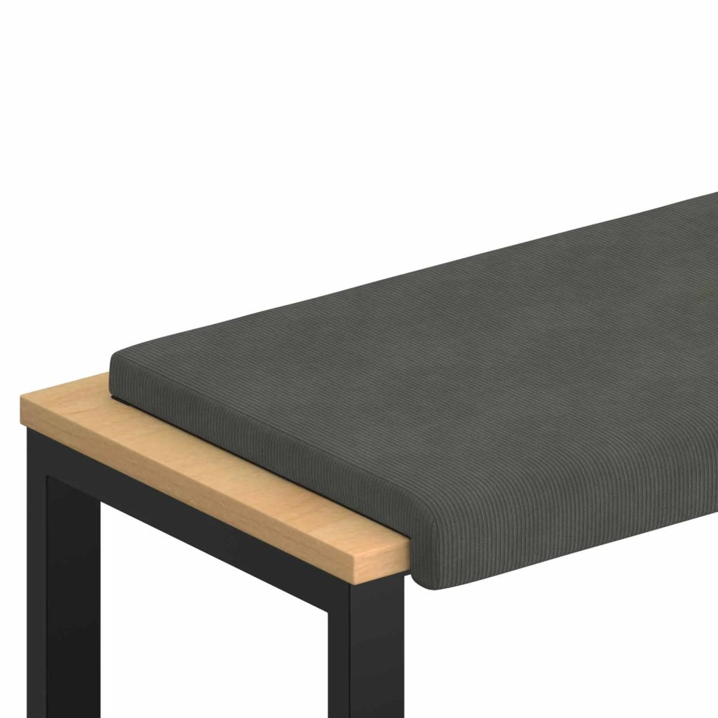 Cuscino per panchina corduroy Grigio Scuro Profondità 35 cm 42043367