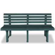 Panchina da Giardino 145,5 cm in Plastica Verde 43584