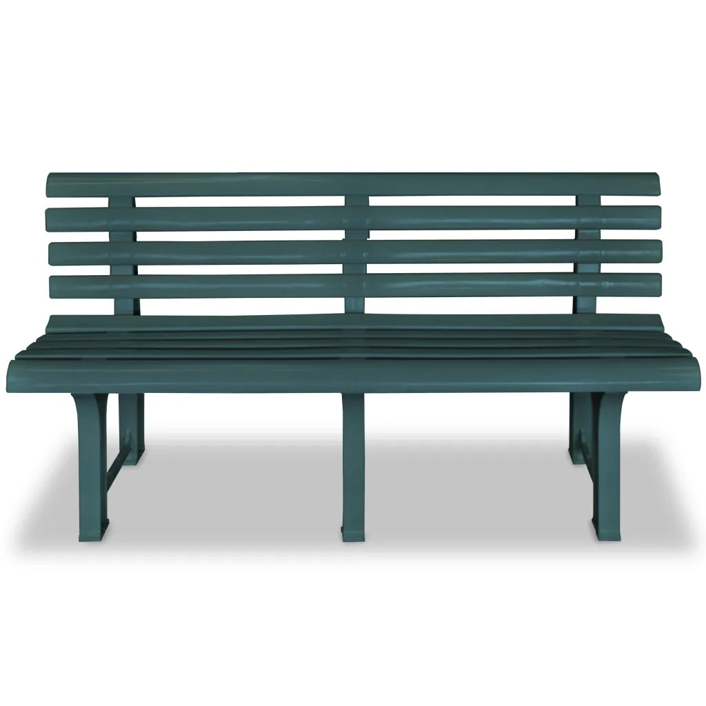Panchina da Giardino 145,5 cm in Plastica Verde 43584