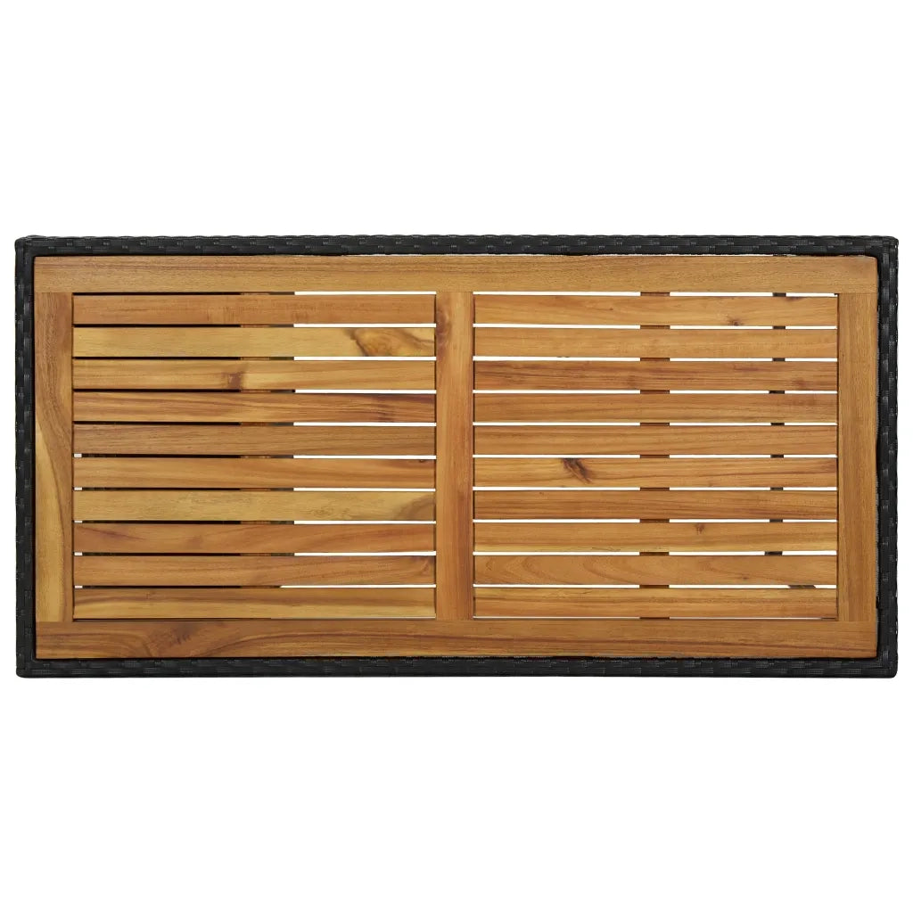Set da Bar da Giardino 5 pz | Set Salotto da Giardino con Cuscini in Polyrattan Nero