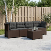 Divano da Giardino a 4 Posti con Cuscini in Stile Rattan PP 3443875
