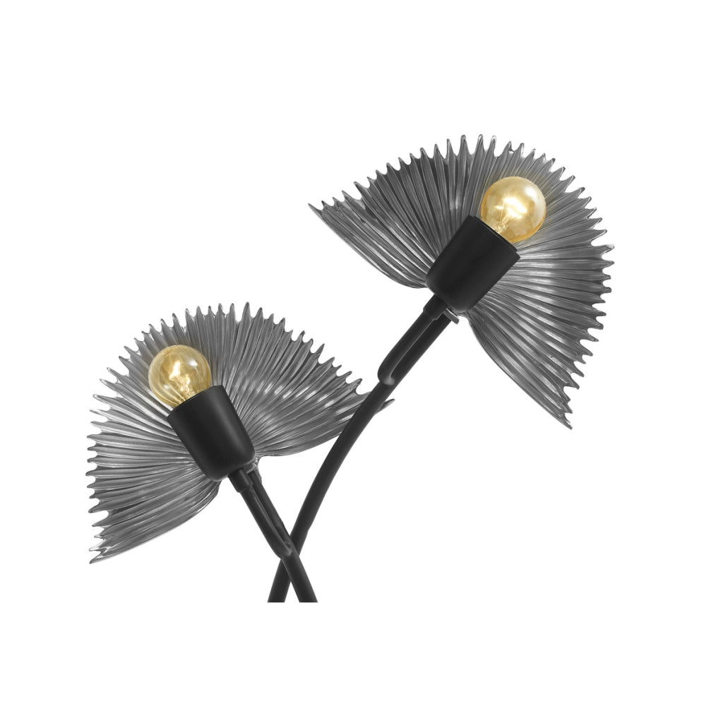 Lampada da tavolo Twinflame in alluminio dorato e nero