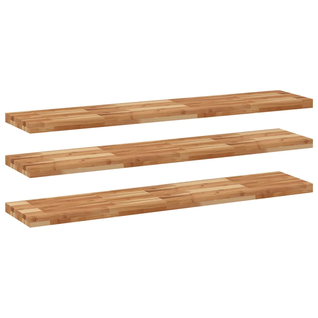 vidaXL Mensole da Parete 3 pz 160x30x4 cm Legno Acacia Rifinito a Olio