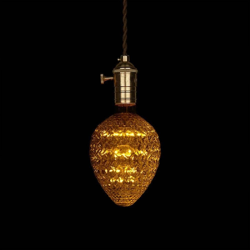 Trade Shop - Lampadina Filamento A Ovale Ambra E27 4w Stile Vintage Retro Luce Decorati Ov-oc -