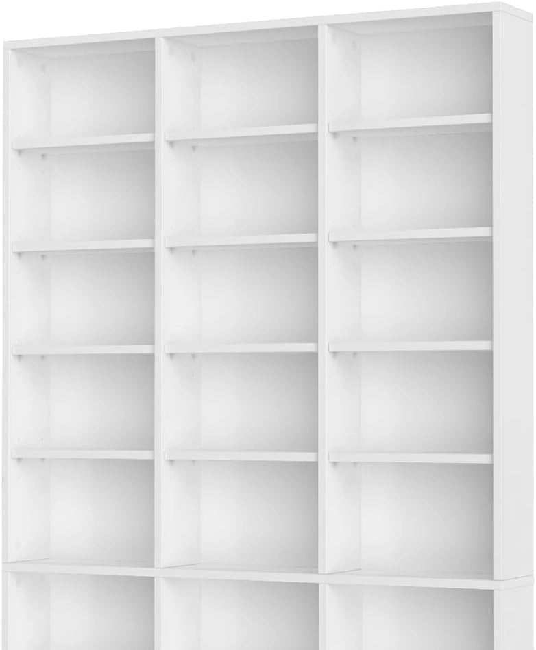 Scaffale porta cd Jukebox, Bianco, 102 x 178 cm
