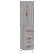 Buffet credenza cassettiera armadio mobile contenitore organizer cucina soggiorno salotto rovere Sonoma alto 34,5 x 34 x 180 cm legno ingegnerizzato grigio 02_0035280