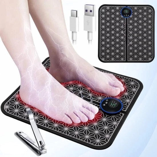 Nuovo dispositivo di massaggio per i piedi con 6 modalità - dispositivo di massaggio portatile USB - ottimizza la circolazione sanguigna e riduce la dolorabilità muscolare Massaggio elettrico per i piedi