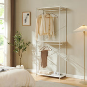 Guardaroba Aperto Verdfjorg con 2 Vani Appendiabiti 200 x 80 x 40 cm - Bianco [en.casa]