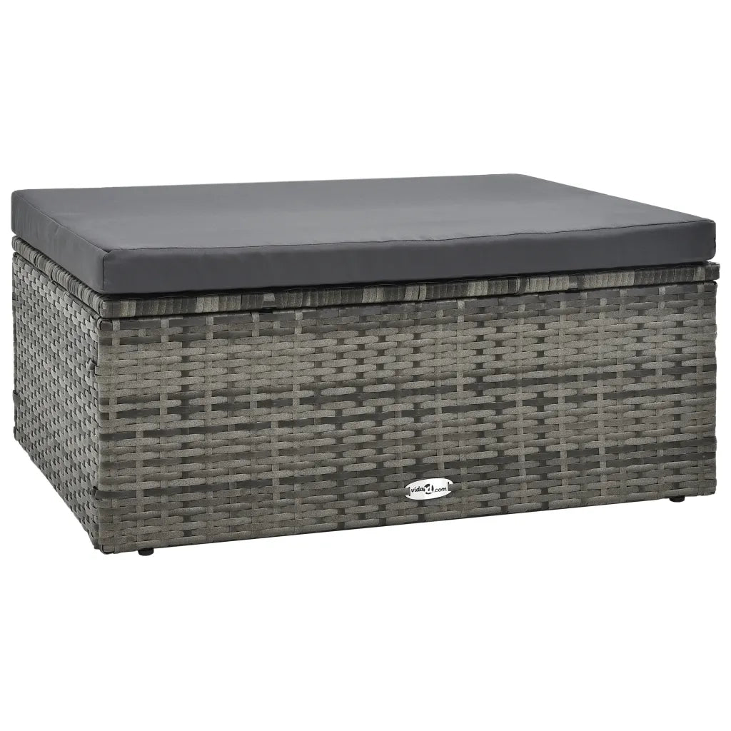 Set Divani da Giardino 5 pz con Cuscini in Polyrattan Grigio 47814