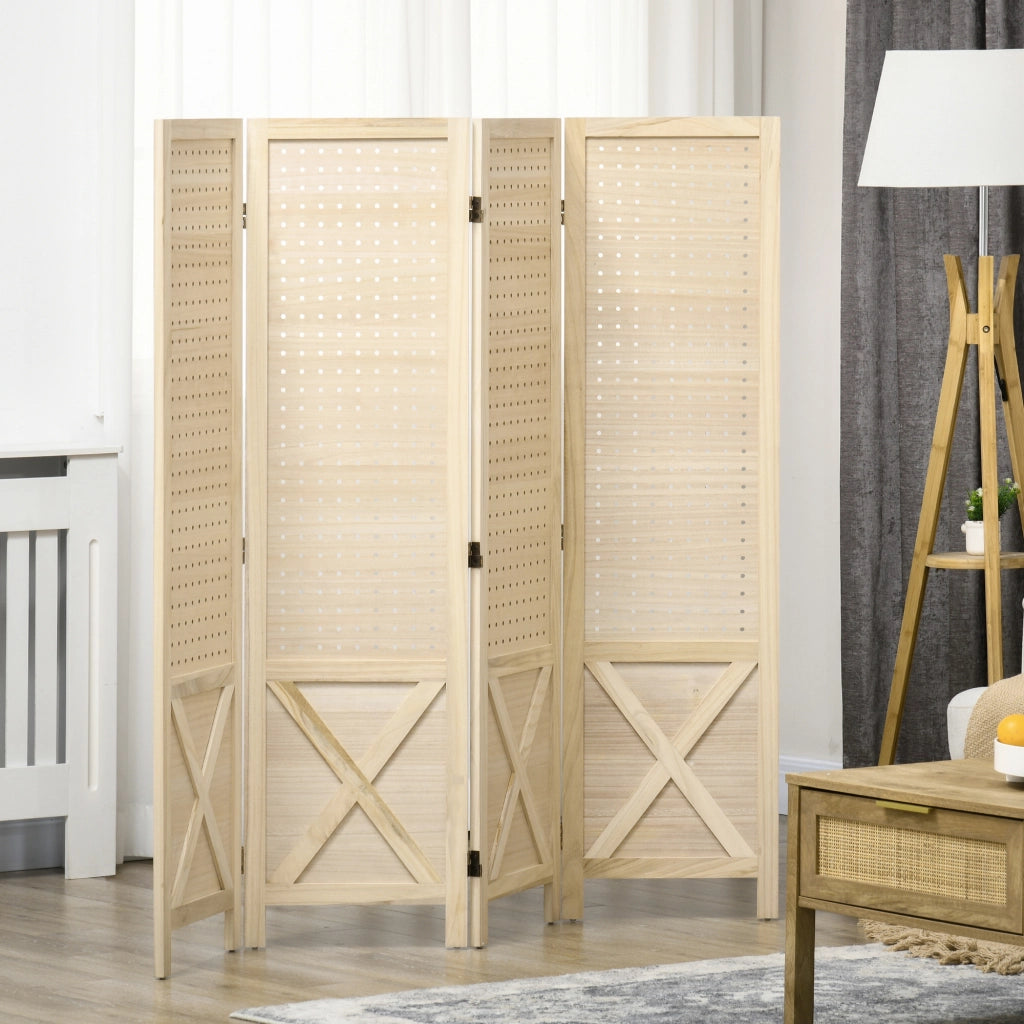 Libreria a pannelli ¨C zephmum ¨C 152x144.5 cm in legno naturale