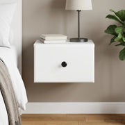 Mobiletto da notte a muro con cassetto Bianco 34,5 x 33 x 20 cm 899105
