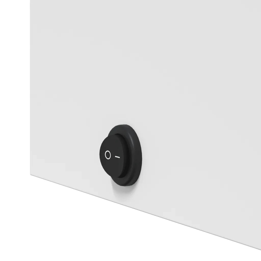Mobiletto da bagno a parete con specchio e illuminazione a LED 60 x 13 x 52 cm pratico contenitore stile pulito legno bianco 02_0047269