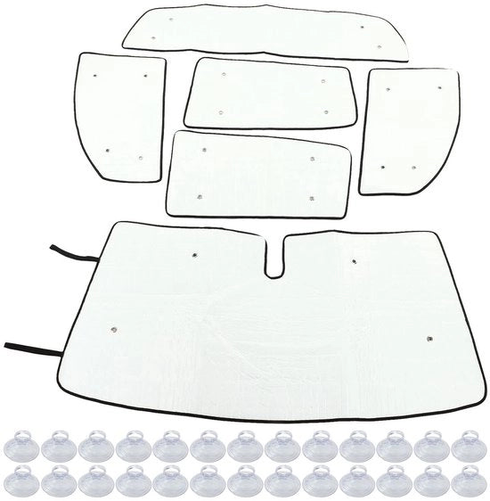Ombrellone Auto - 6 Pezzi - Ripiegabile - Riflettore Radiazioni UV - Adatto per XK50 2007-2021 - Foglio Alluminio/PE cotone