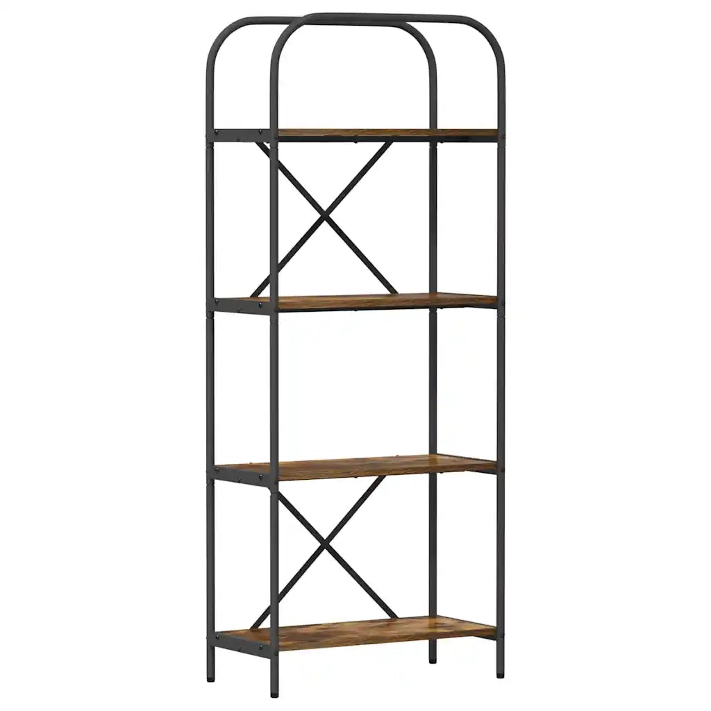 Libreria-Scaffale per Libri-Mobile di Stoccaggio Rovere fum¨¦ 60 x 30 x 146 cm Legno multistrato 533603