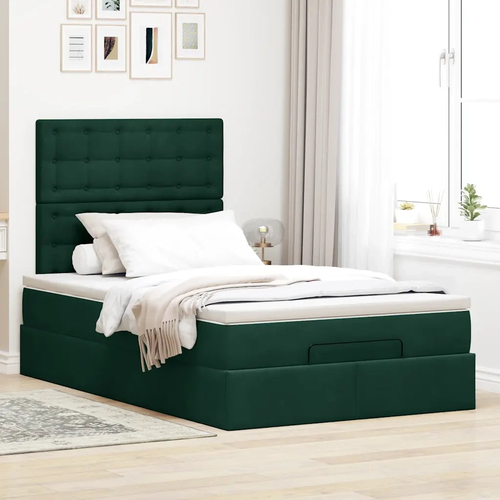 Struttura Letto Pouf con Materassi 120x200 cm Velluto 3313610