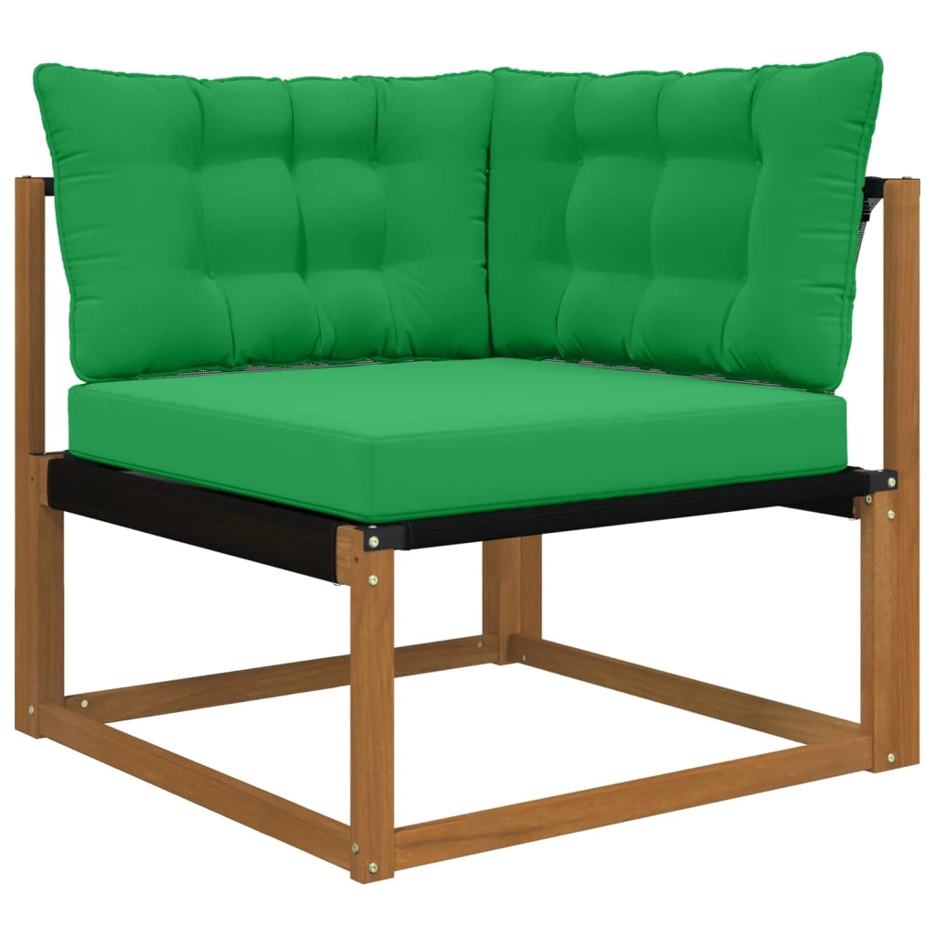 Cuscino per divano da esterno 3 pcs Verde Poliestere