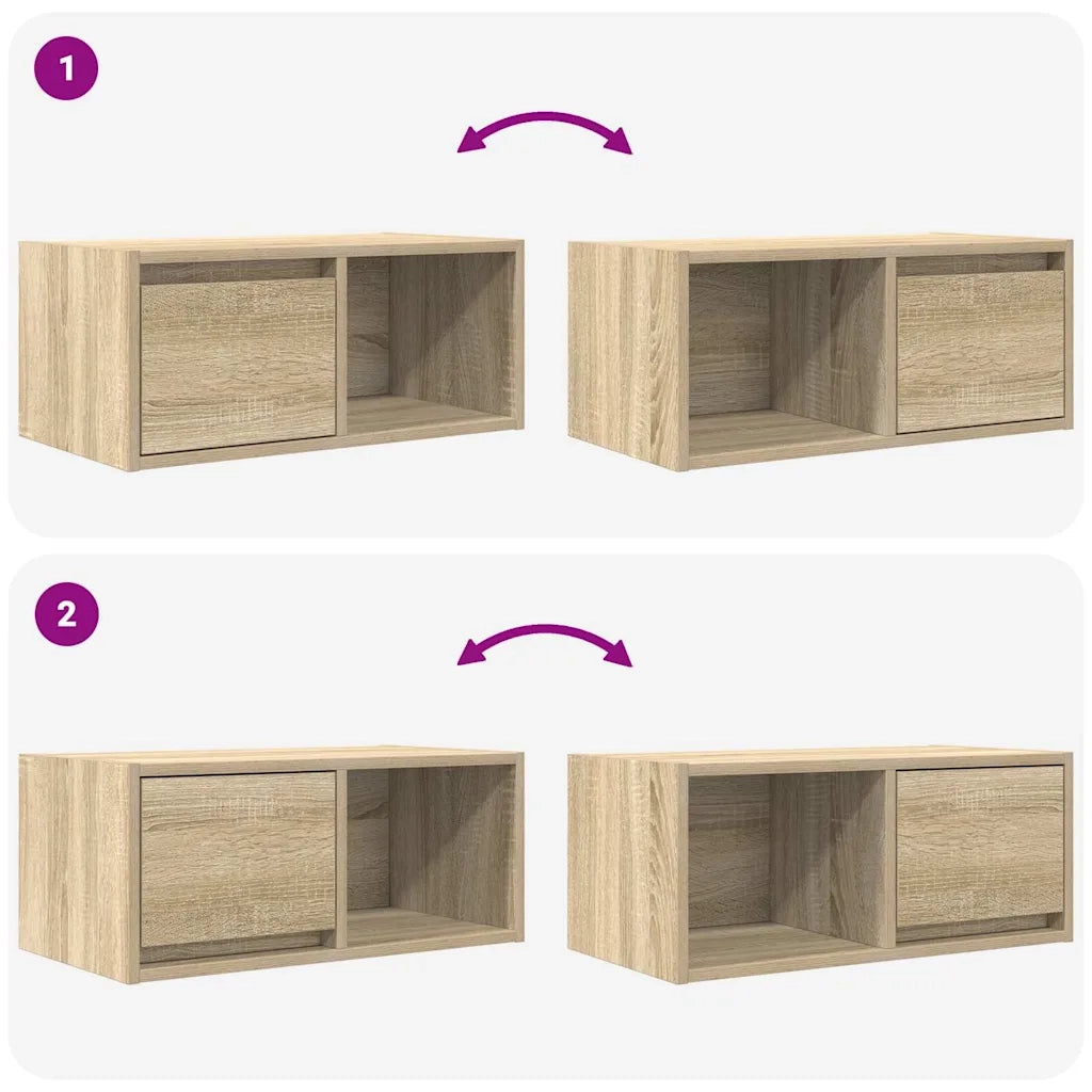 Mobile Porta TV Rovere Sonoma 60x31x25,5 cm Legno Multistrato 861440