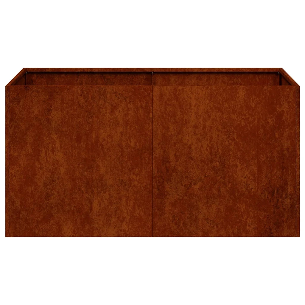 Fioriera Arrugginita 80x40x40 cm in Acciaio Corten 860674