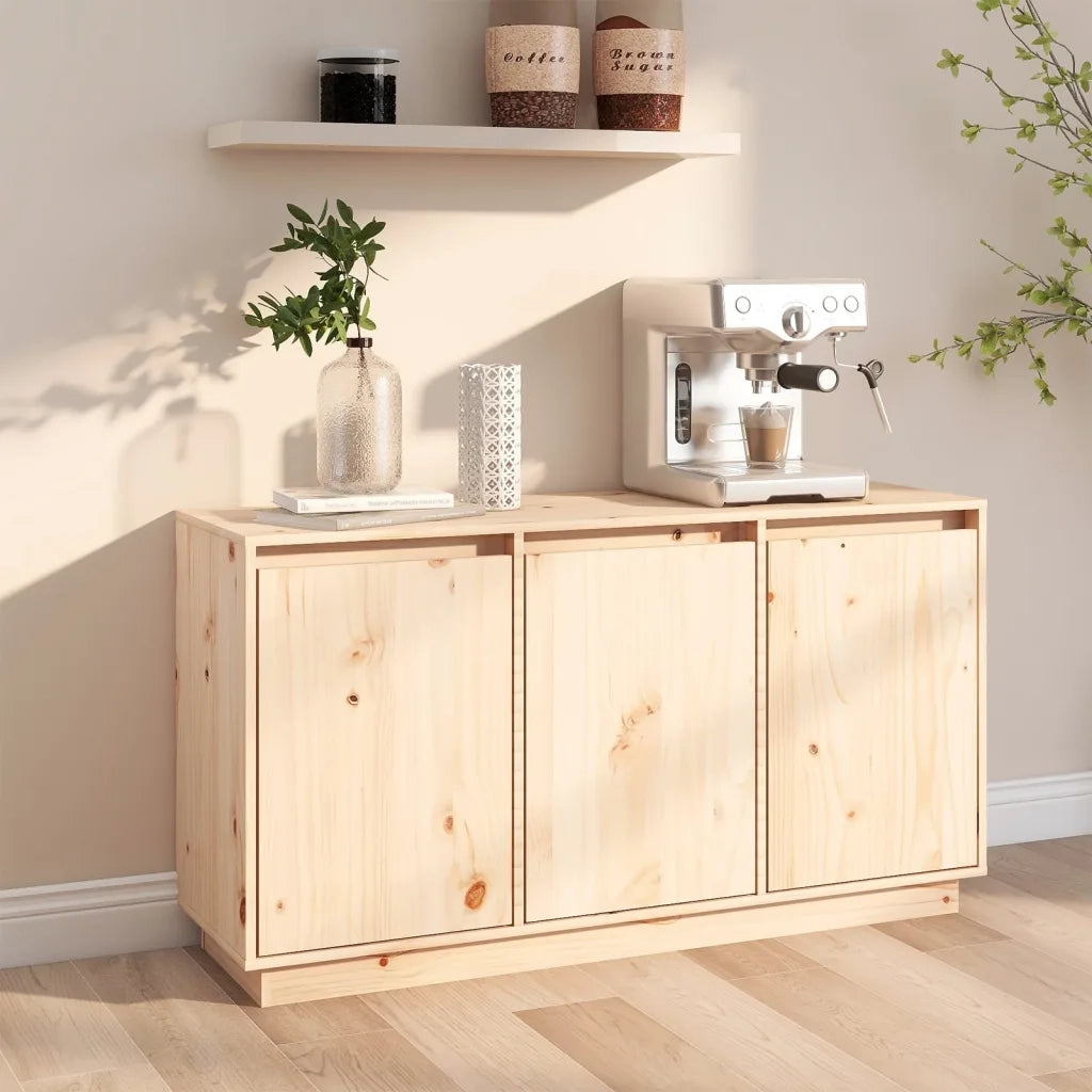 Credenza | Madia | Buffet da pranzo | Armadio da pranzo 111x34x60 cm in Legno Massello di Pino