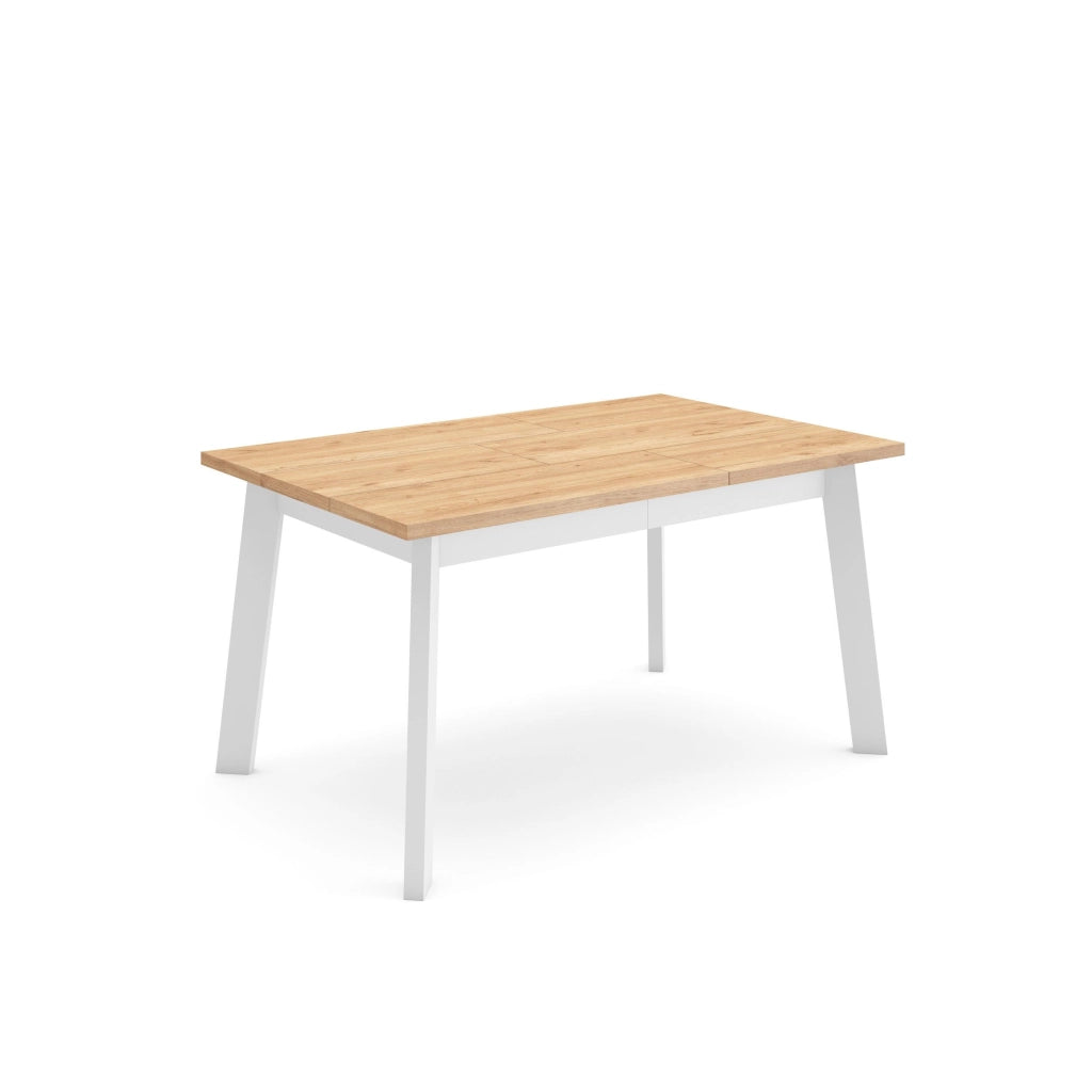 Tavolo da Pranzo, 140x90x74cm, Per 6 persone, Gambe in legno, colore Rovere RF2904