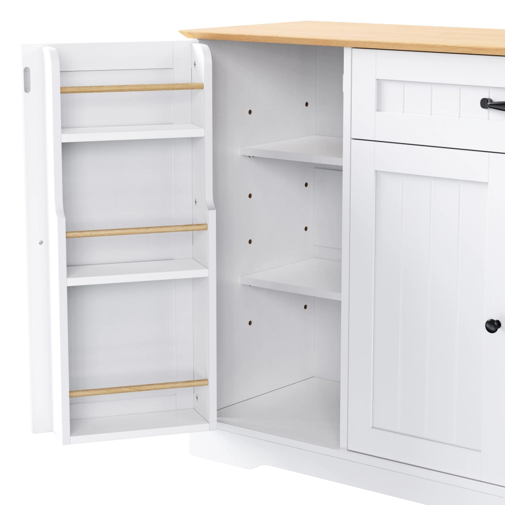 Credenza con 3 ante e 1 cassetto - per ingresso e soggiorno - in MDF - bianco naturale