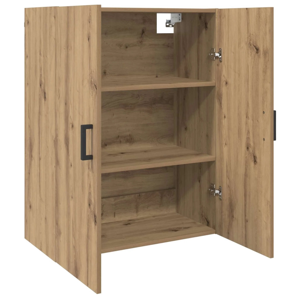 Set di 2 moderni mobili contenitori da parete ottimizzati 69,5 x 34 x 90 cm finitura rovere ingegnerizzato realizzati a mano 02_0056035