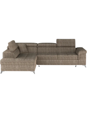 Divano ad angolo trasformabile PALAZZO 4 posti beige – angolo sinistro con 1 cuscino