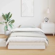 Struttura letto a terra-Giroletto Bianco 100 x 220 cm Pino massello