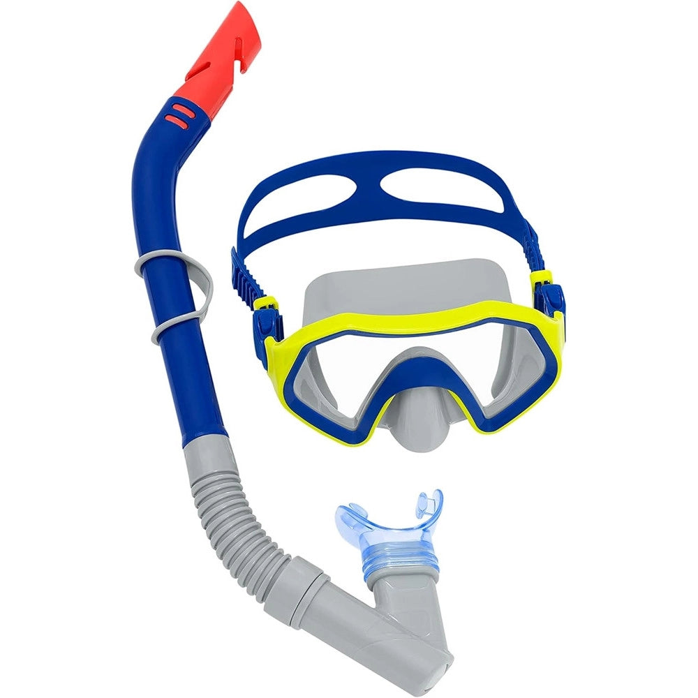 Trade Shop - Set Maschera Per Snorkeling Con Boccaglio Per Bambini 7-14 Anni Colori Ass 24025 -