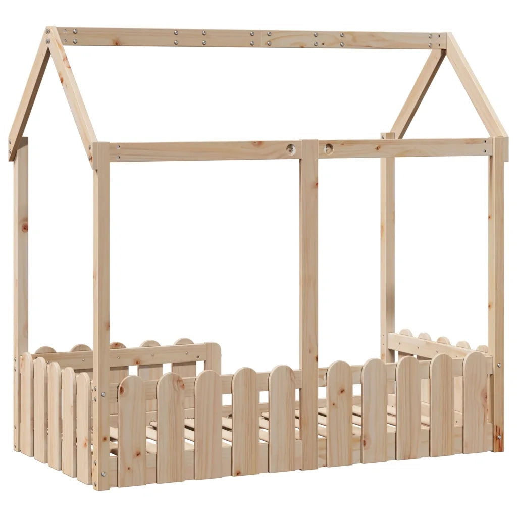 Giroletto Casetta per Bambini 70x140 cm Legno Massello di Pino