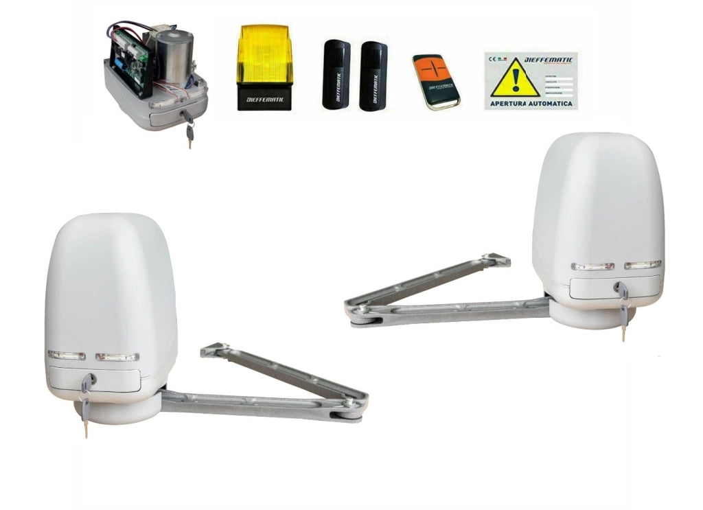 KIT PER AUTOMAZIONE CANCELLO AD ANTE BATTENTI BRACCI ARTICOLATI ARTICOLATO 24V