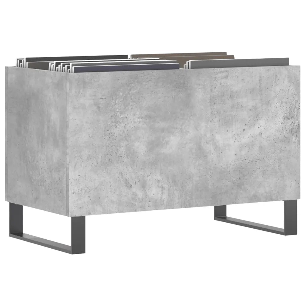 Mobile Porta Dischi Grigio Cemento 74,5x38x48 Legno Multistratocod mxl 127929