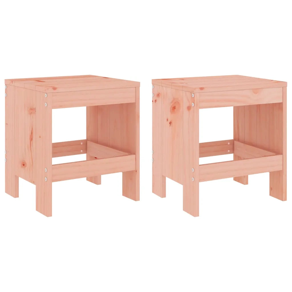Sgabelli da Giardino 2pz 40x36x45 cm Legno Massello di Douglas 825343