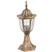 Lampione Vittoriano Classico da Giardino Lampada Esterno Alluminio e Vetro 30cm