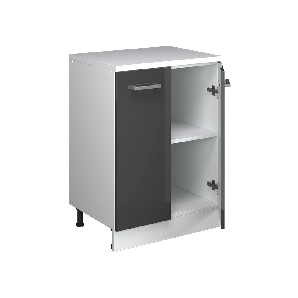 Mobile per mansarda Rion Antracite lucido/Bianco 60 x 83.8 cm senza inclinazione con 2 ante Vicco
