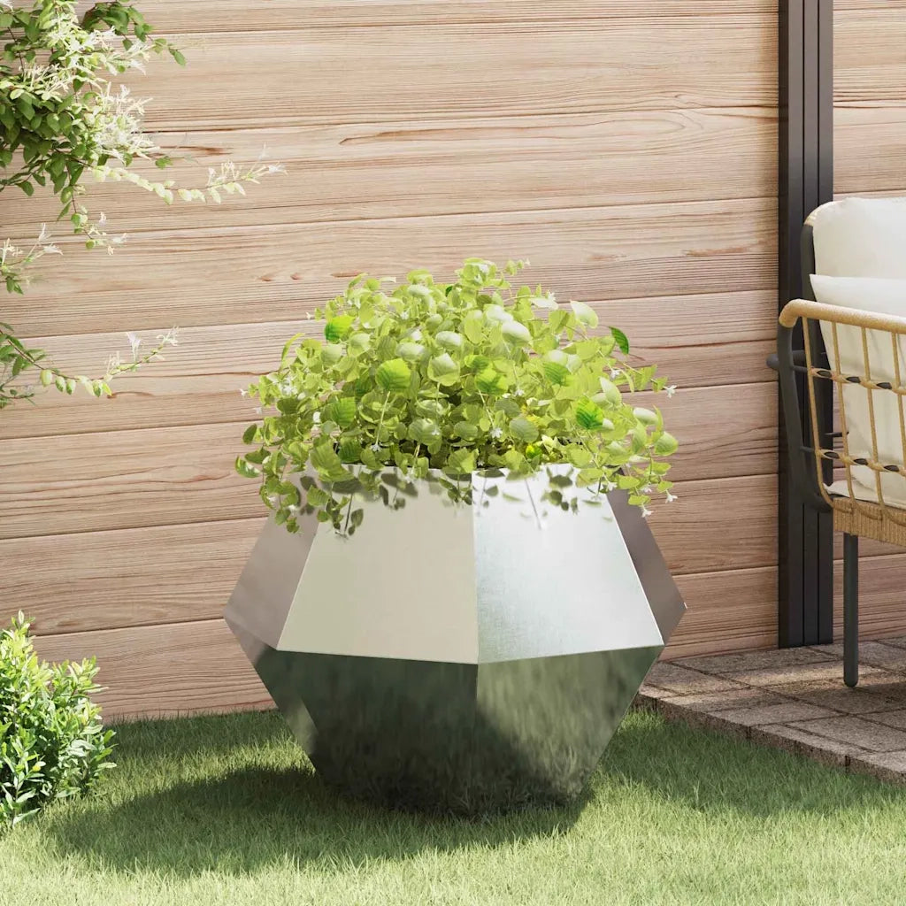 Fioriera | Cassetta per fiori | Vaso Argento 75 x 75 x 60 cm Acciaio inossidabile