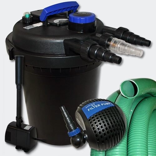 Kit di filtraggio a pressione 6000l UVC 11 Watt Pompa Tubo Fontana 4216184