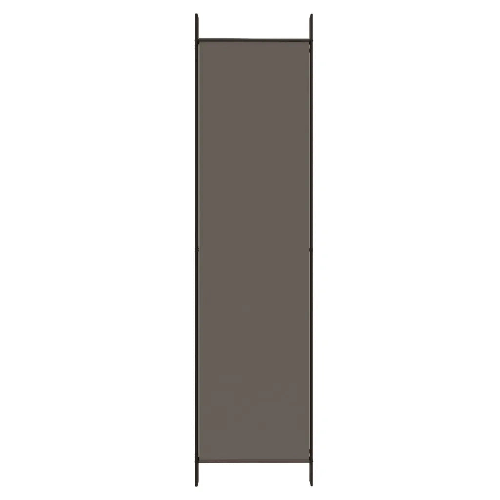 Divisorio a 5 Pannelli Antracite 250x200 cm Tessuto 350188