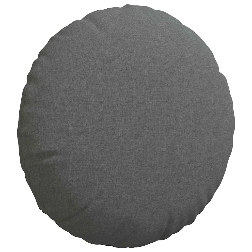Cuscini per Seduta 2 pcs Grigio scuro Ø40 x 13 cm Tessuto