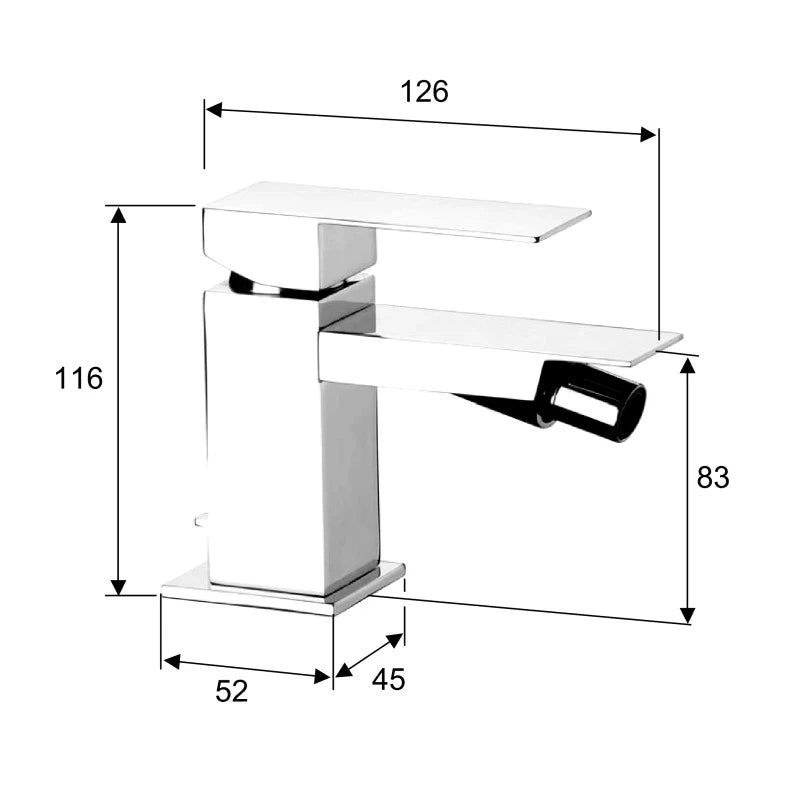 Rubinetto bidet con scarico - serie skyline