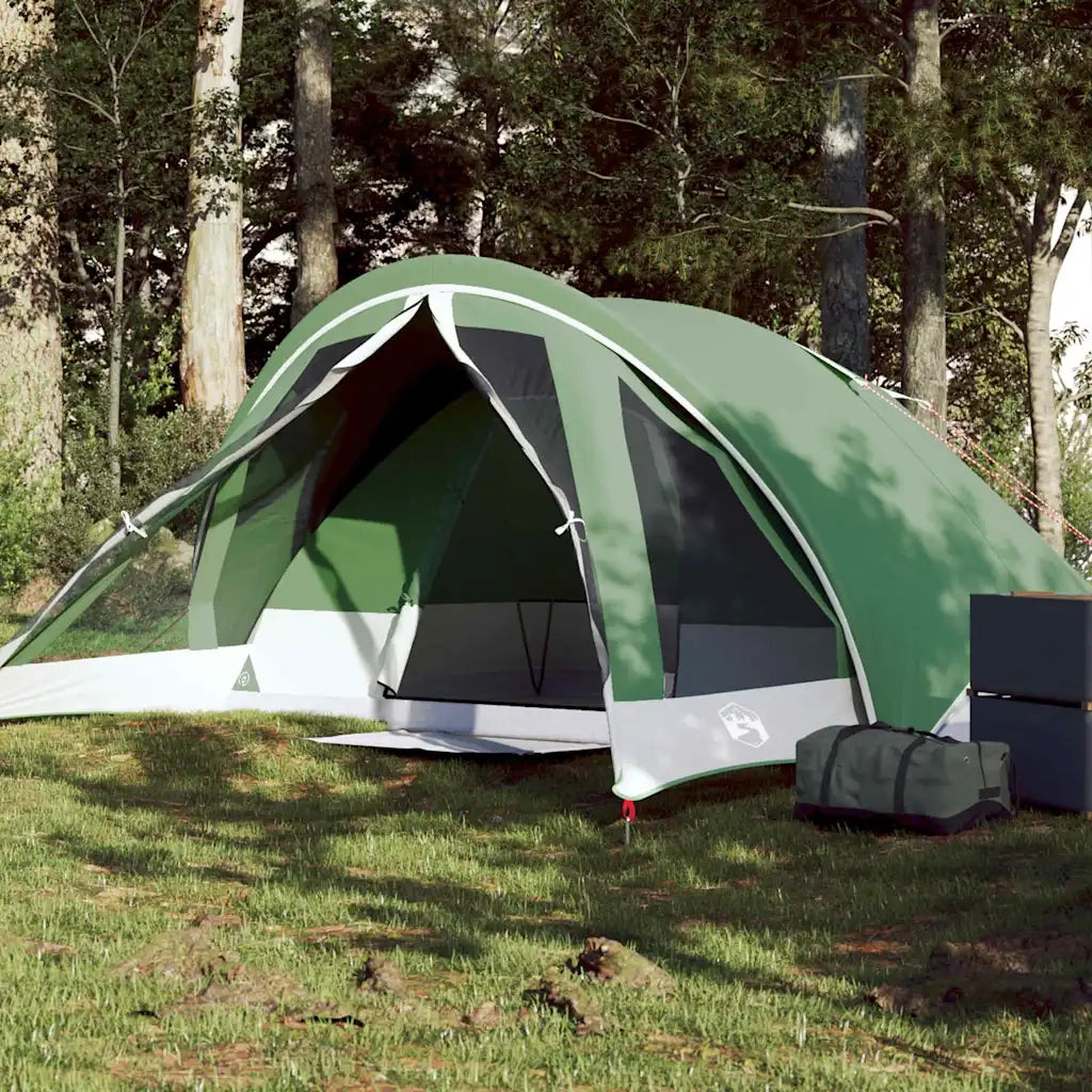 Tenda da Campeggio a Cabina per 4 Persone-Tenda per Escursionismo Verde Impermeabile 491333