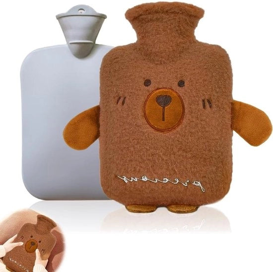 Sfregiante copertura 1 litro grande borsa di gomma per acqua calda - sacchetto di piumino rimovibile per il riscaldamento - borsa per il bagno lavabile per addome e collo