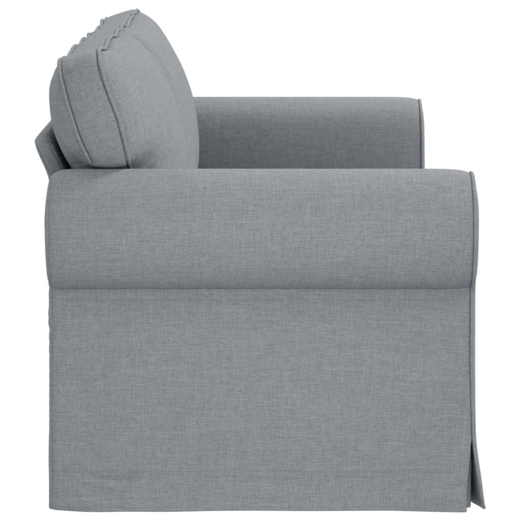 Divano Grigio chiaro 215 x 82 x 80 cm Tessuto