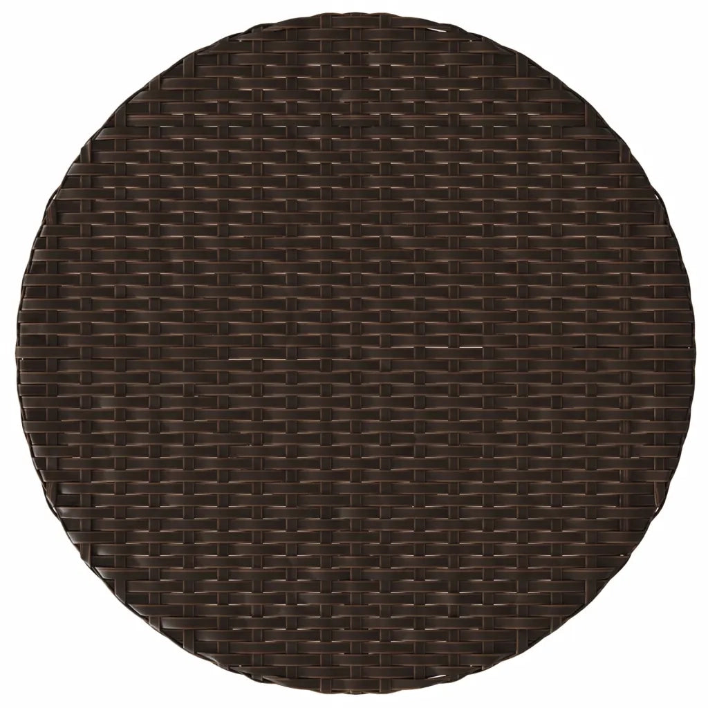 Set Bistrò 3 pz con Cuscini Marrone in Polyrattan