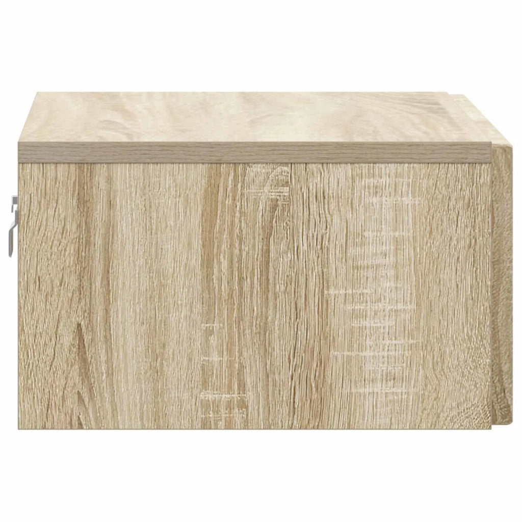 Comodino | Armadio da Notte | Mobiletto da notte a muro Rovere Sonoma 49 x 34,5 x 20 cm