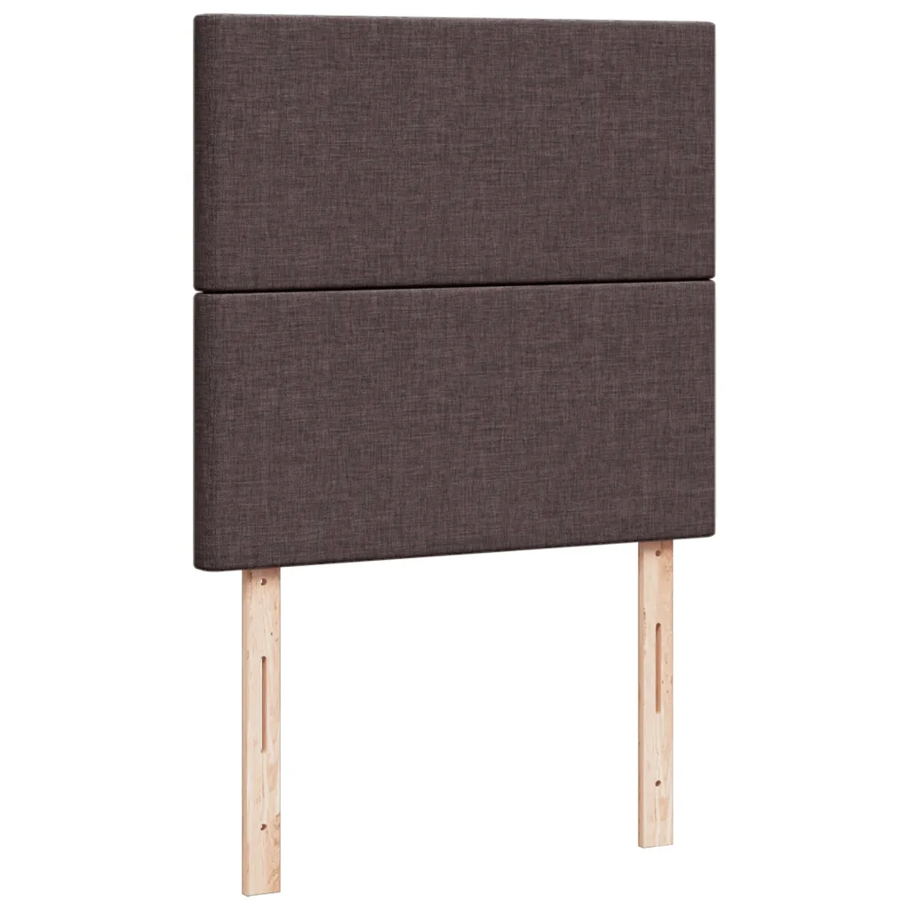 Giroletto a Molle con Materasso Marrone Scuro 90x200 cm Tessuto 3292667