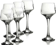 SET DIAMANTE DA 6 BICCHIERI CALICI PER LIQUORE DA 800 CC